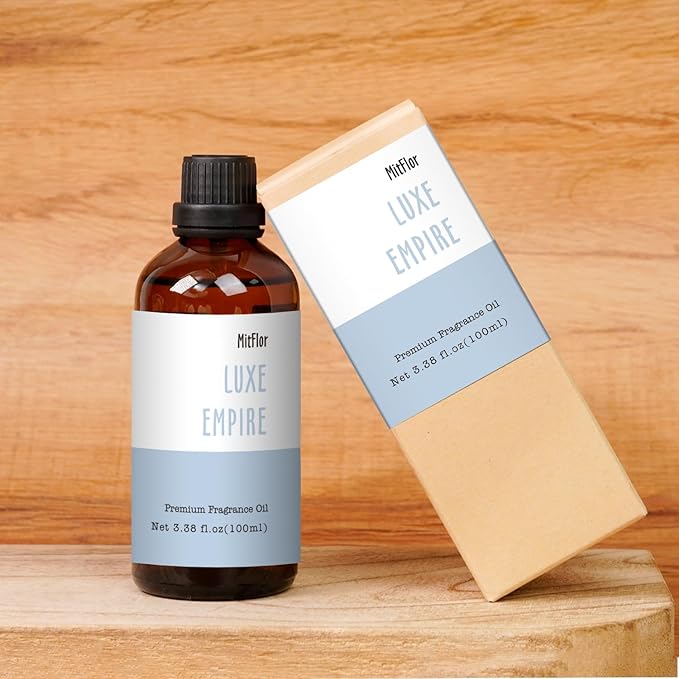 Luxe Empire Fragrance Oil, MitFlor Single Strong Scented Oil, Large Size Premium Grade Fragrance Oil for Soap & Candle Making, 3.38 OZ/100ml Aromatherapy Oil, Men & Rich Scent for Home Fragrance MitFlor