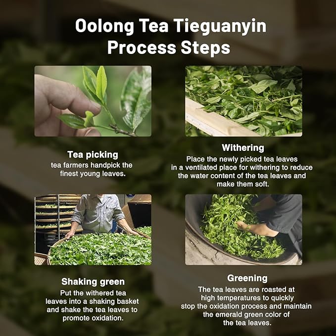 iTeaworld Tieguanyin-Green Oolong tea loose leaf - Natural Orchid Fragrance Authentic Fujian Anxi Tieguanyin 100g - Whole Tea leaves Oolong Tea for Health with 20 Empty Tea Bags, 3.5oz - Bloomnest