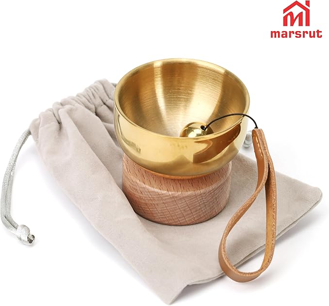 Mini Singing Bowl Set – 2.36" Tibetan Handcrafted Brass Sound Bowl for Meditation, Yoga, Relaxation, Mindfulness, Self-Regulation, Chakra Healing, Stress Relief Therapy, Spiritual Gift for Women Men - Bloomnest