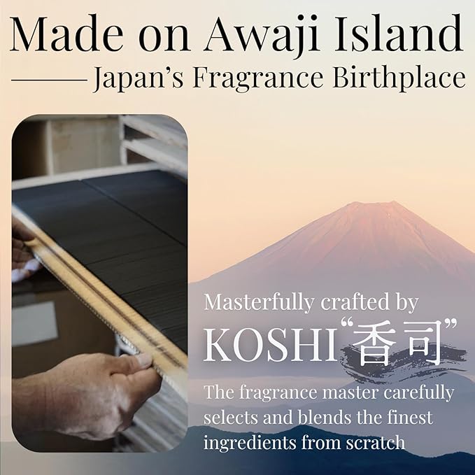 Magnolia Premium Japanese Incense Sticks 60sticks Coreless Low Smoke Natural Charcoal Free Non Toxic Temple Kyoto Aroma Aromatherapy Meditation Calming Stress Relief Relaxation Yoga Zen TOMORI VECTillJapan-TOMORIofficial-