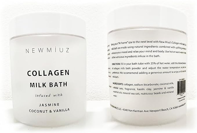 Creamy Coconut Collagen Milk Bath Soak Powder Moisturize & Soften Skin – Vanilla Jasmine Luxury Spa Bubble Bath Salt Mother's Birthday Christmas Relaxation Gifts for Women Perfect Stocking Stuffers - Bloomnest