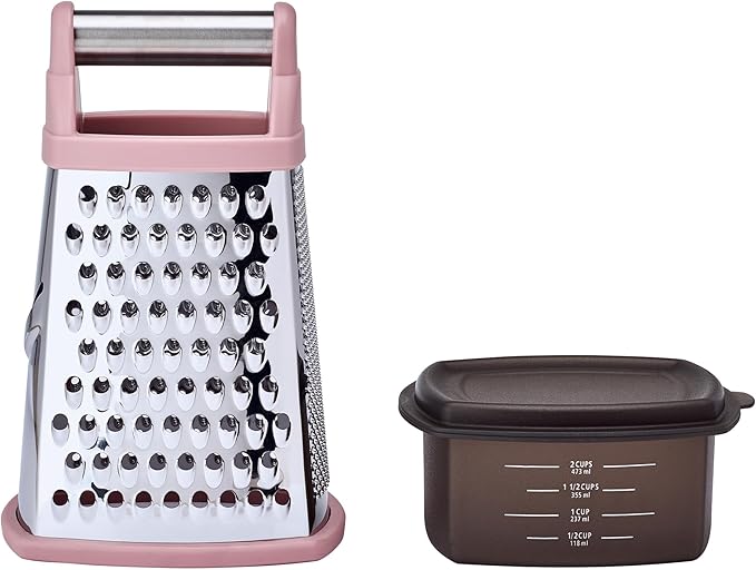 KitchenAid Gourmet Box Grater, Dried Rose, 10 Inch - Bloomnest