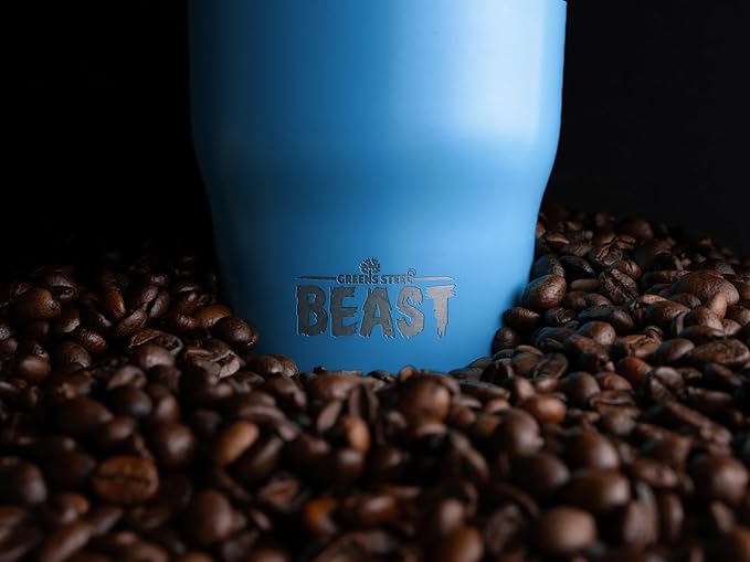 Beast 10 oz Tumbler Stainless Steel Vacuum Insulated Coffee Ice Cup Double Wall Travel Flask (Stormy Sky) - Bloomnest