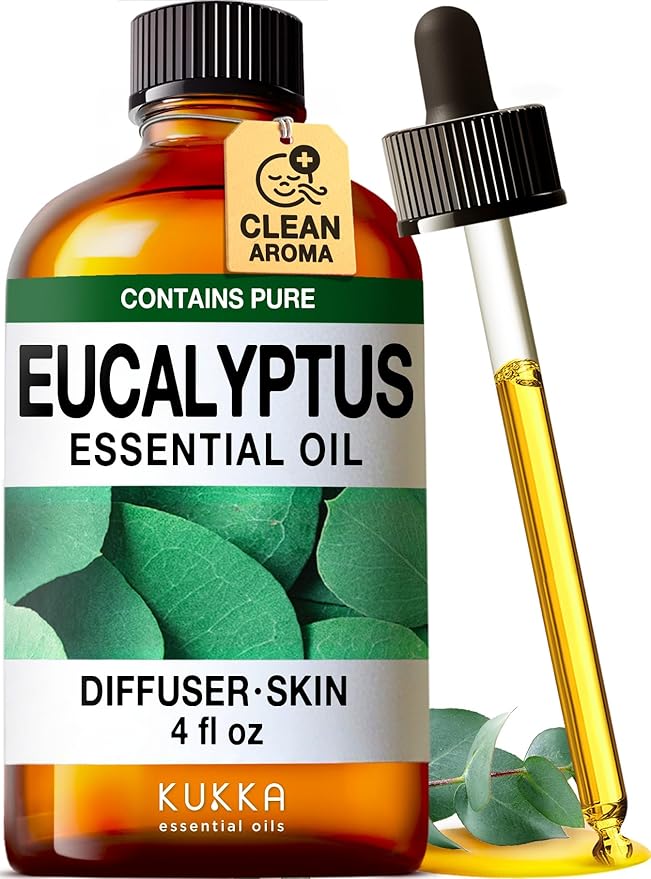 KUKKA Eucalyptus Essential Oils - 4 Fl Oz - for Hair, Skin, Diffuser, Aromatherapy & DIY Soap Making Scent - Bloomnest
