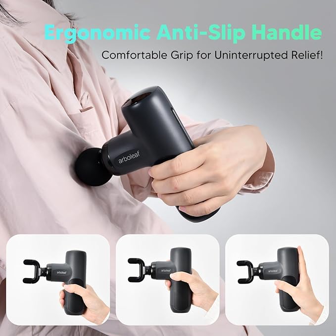 arboleaf Mini Massage Gun Deep Tissue, Percussion Muscle Massager for Back Pain Relief, Portable Small Travel Size, Quiet Massager, Gifts for Woman Man - Bloomnest
