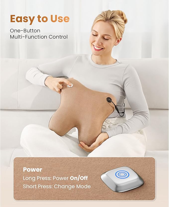 BOB AND BRAD Back Massager with Heat FSA Eligible, EZBack Corded Neck Massager for Pain Relief Deep Tissue, Shiatsu Back Shoulder and Neck Massage Pillow, Full Body Use, Ideal Gifts for Women Men - Bloomnest