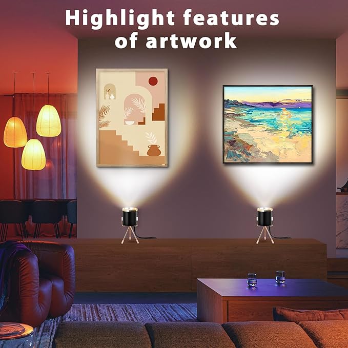 Spot Lights Indoor Floor Lamp, 6W Uplighting Indoor, Floor Can Lights for Plants Pictures Corner Ambient Lighting, 1 Pack - Bloomnest