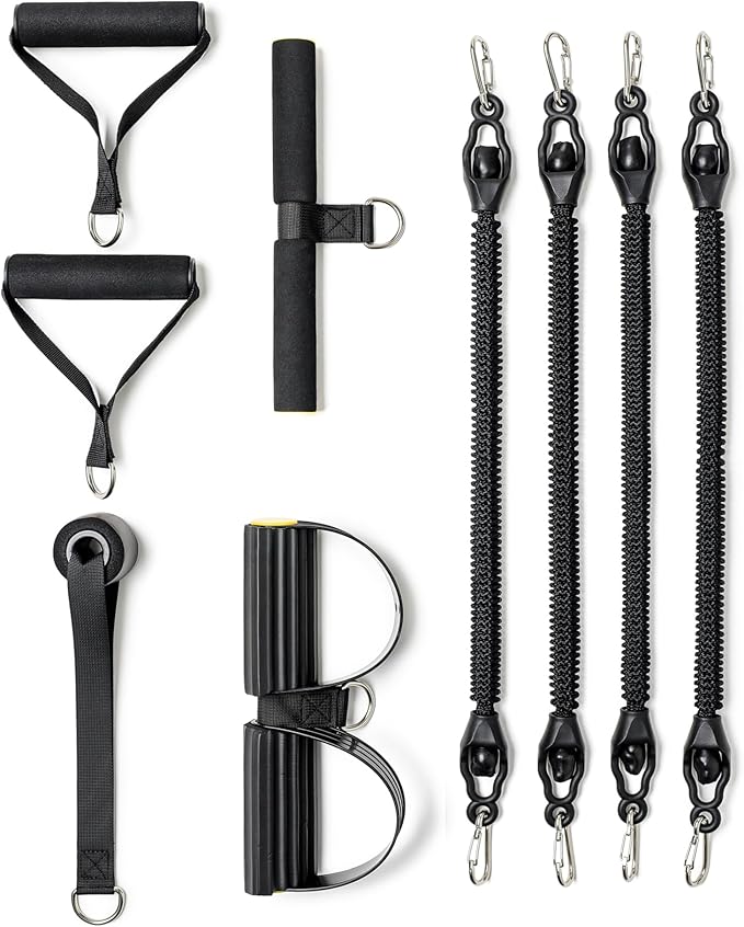 Adjustable Pedal Resistance Bands Set - Home Gym Equipment for Full-Body Workout, Elastic Exercise Bands with Handles for Waist Training, Arm & Leg Strength Building, Sit-Ups, and Pull Training - Bloomnest