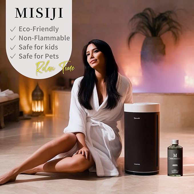 Hotel Collection Diffuser Oil- 6.76 Fl Oz/200ML-ASEIS,Luxury Essential Oils for Diffuser Refill & Machines,Bigger Bottle, Bolder Aroma, Longer Lasting - Bloomnest