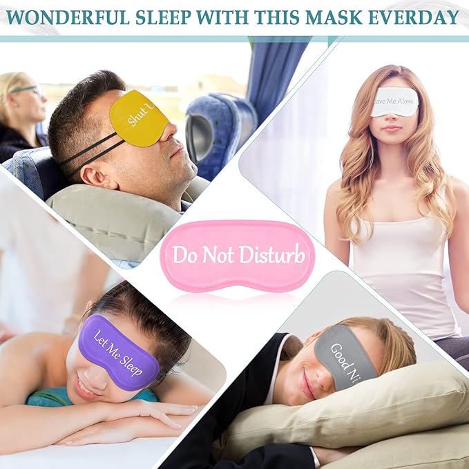 Eurzom 20 Pieces Funny Eye Sleeping Mask Bulk with Adjustable Strap Blackout Eye Sleep Mask for Night Blindfold Cover for Women Men(Fresh Colors) - Bloomnest