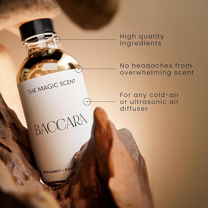 The Magic Scent Baccara Diffuser Oil - Hotel & Home Luxury Scents Inspired by Baccarat Rouge - Diffuser Oil Scents for Home Designed for Use in All Diffusers - 8.5 fl oz, 250 mL - Bloomnest