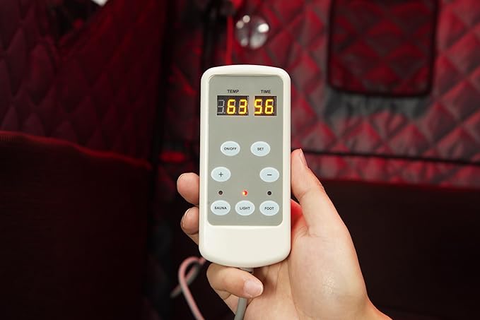 Infrared Sauna Box, Portable Infrared Sauna for Home, Personal Infrared Sauna with 660nm Red Light Threapy, Remote Control, Heating Foot Pad, Upgraded Comfortable Chair iDOTODO