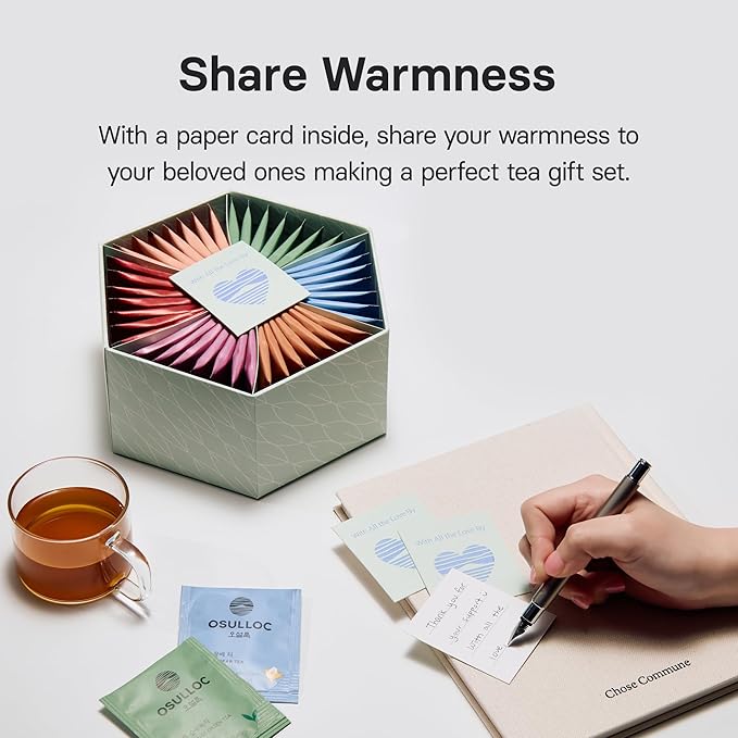 OSULLOC TEA VARIATION ESSENCE (42 Count, 6 Types x 7 ea), Premium Tea Gift Set, Special Thank You Card attached - Bloomnest