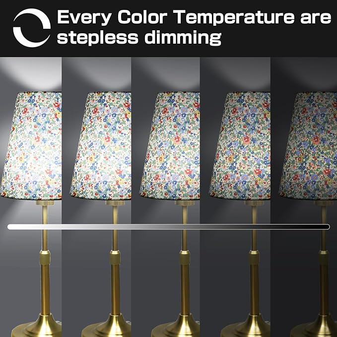 Scalable Portable Cordless Table Lamp, Built in Rechargeable Battery, 2700-6000k Color Temperature, Fully Dimmable, Ambient Light for Patio, Restaurant, Bar, Bedroom, Dining (Flower) - Bloomnest