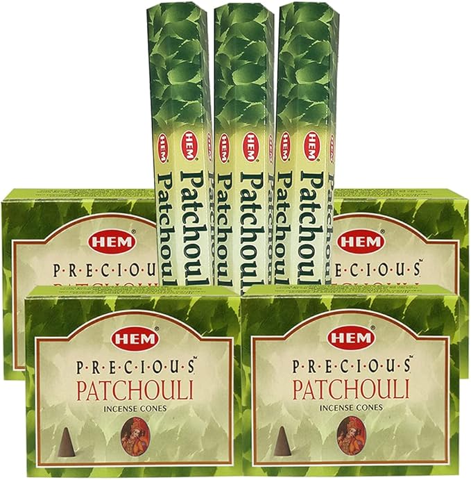 TRUMIRI Patchouli Incense Sticks and Cone Incense Holder Variety Pack Bundle TRUMIRI