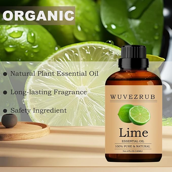 Lime Essential Oil, 120ML Pure and Natural for Aromatherapy Diffuser - 4 Fl Oz - Bloomnest