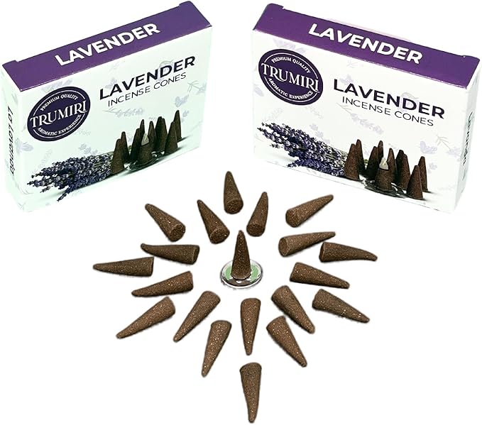Lavender Incense - 20 Cone Dual Pack - Scented Cone Incense TRUMIRI