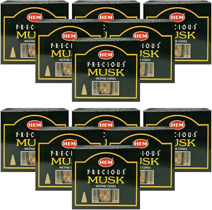 Precious Musk Incense Cones And Cone Incense Burner Bundle Insence Insense Hem Incense
