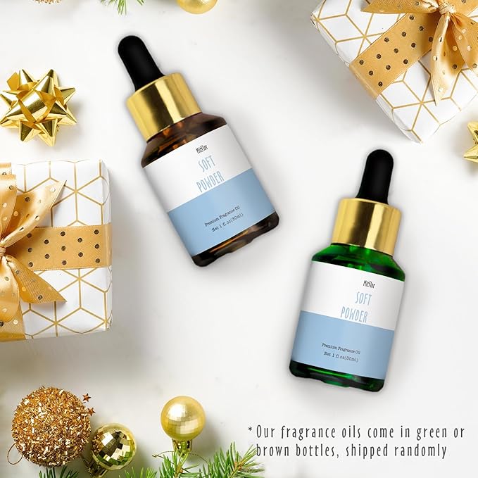 Soft Powder Fragrance Oil, MitFlor Single Scented Oil, Large Size Fragrance Oil for Diffuser, Soap & Candle Making Scent, Aromatherapy Oil, Clean Scent for Home Fragrance, 30ml - Bloomnest