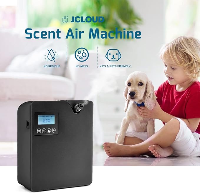 JCLOUD Smart Scent Air Machine with Cold Air Tech for Home, Professional Waterless Essential Oil Diffuser 300ML, HVAC Scent Diffuser for Essential Oils for Large Room, Office, Spa, Black - Bloomnest