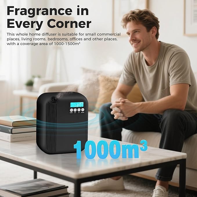 Hotel Collection Diffuser, 3000 Sq.Ft of Coverage, Scent Diffusers for Home Large Room, Office Waterless Essential Oil Diffuser - Bloomnest