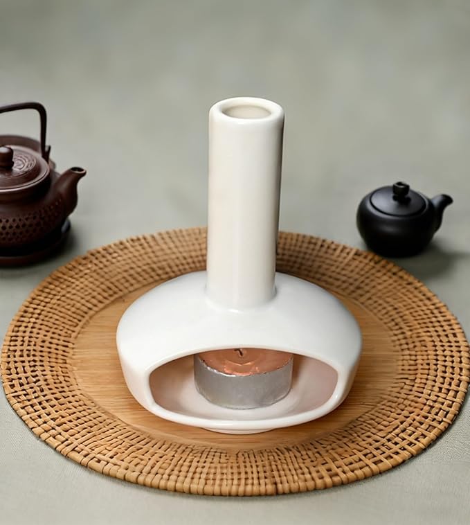 Handcrafted Palo Santo Holder Mini Chiminea Cone Incense Stick Burner Ceramic for Meditation Accessories Unique Design High Temperature Resistance Ideal for Yoga Aromatherapy Relaxation - Bloomnest