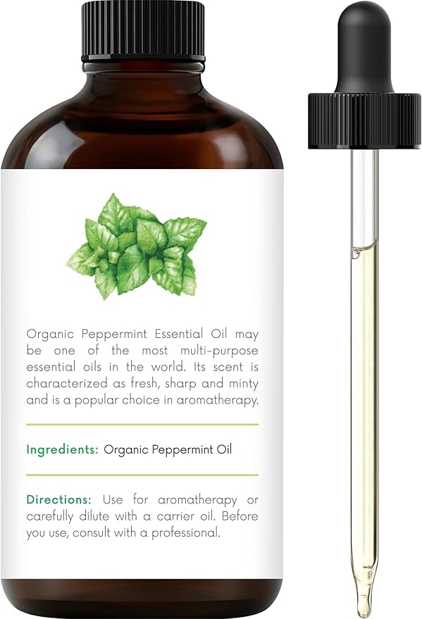 Handcraft Blends Organic Peppermint Essential Oil – 1 Fl Oz – 100% Pure and Natural – Premium Grade Essential Oil for Diffuser and Aromatherapy HandcraftBlends