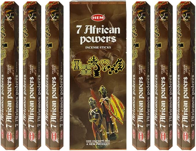 7 African Powers Incense Sticks and Incense Stick Holder Bundle Insence Insense Hem Incense Sticks