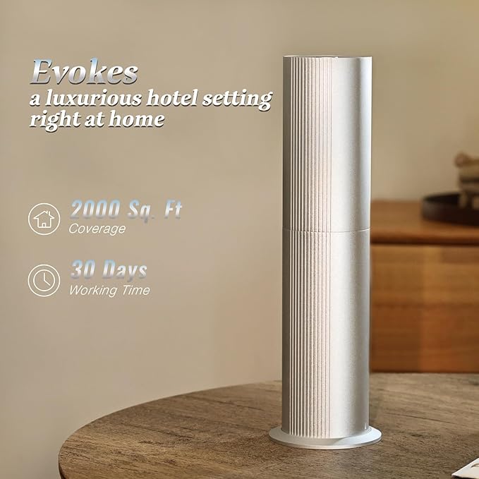 Waterless Essential Oil Diffuser for Home and Commercial Use up to 2000 sq ft, Scent Diffuser for Large Room, Bluetooth Hotel Collection Diffuser with App and Remote Control, 100ml, Silver and Gold