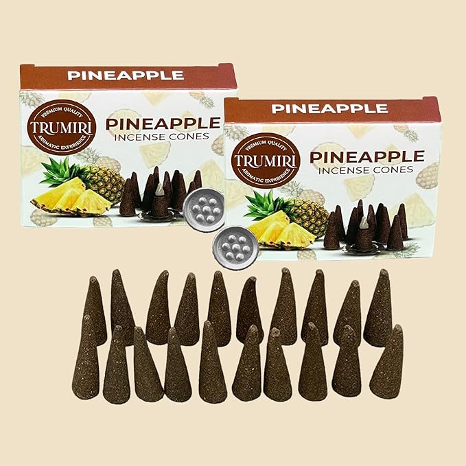 TRUMIRI Pineapple Incense Cones - Total 20 Cone Incense - Dual Pack of 10