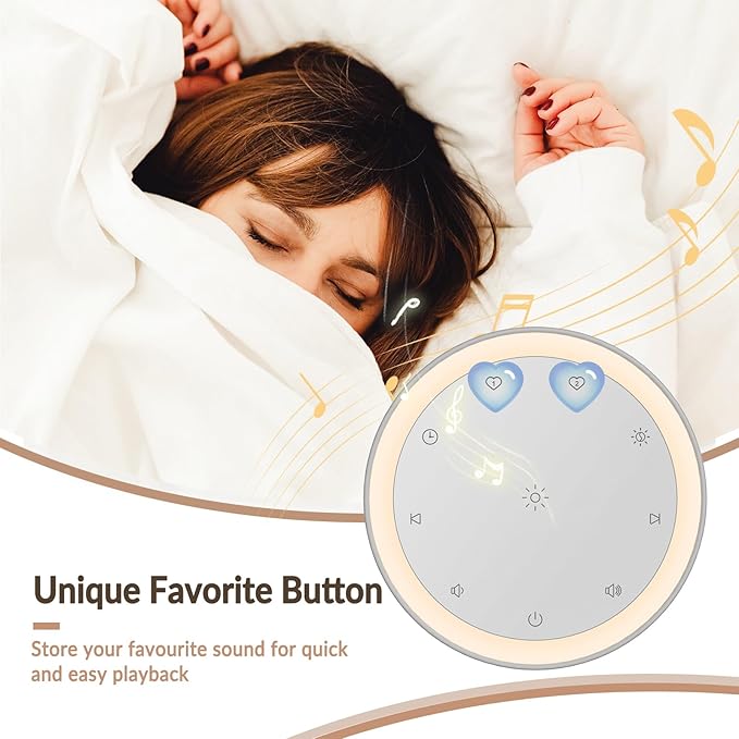 Kipcush Sound Machine & Night Light for Adults, Baby, Kids. White Noise Machine with 20 Soothing Sleep Sounds. Small Size & Portable Design for Bedroom (Gray, Small) - Bloomnest