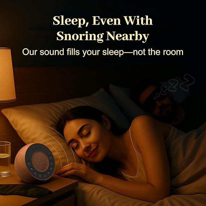 Housbay White Noise Machine with 31 Soothing Sounds, 5W Loud Stereo Sound, Auto-Off Timer, Adjustable Volume, Sleep Sound Machine for Baby, Kid, Adult -Wood Grain - Bloomnest