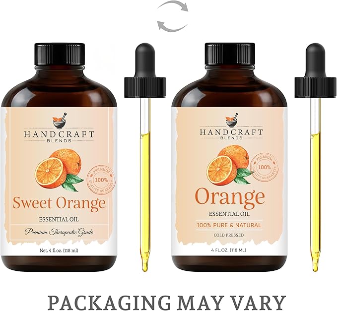 Handcraft Blends Orange Essential Oil – Huge 4 Fl Oz – 100% Pure and Natural – Premium Grade Essential Oil for Diffuser and Aromatherapy, Skin, Massage, Candle and Soap Making Fragrance - Bloomnest