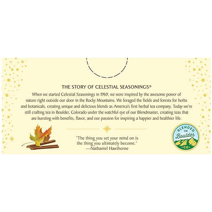 Celestial Seasonings Herbal Tea, Vermont Maple Ginger, Caffeine Free, 20 Count (Pack of 6) - Bloomnest