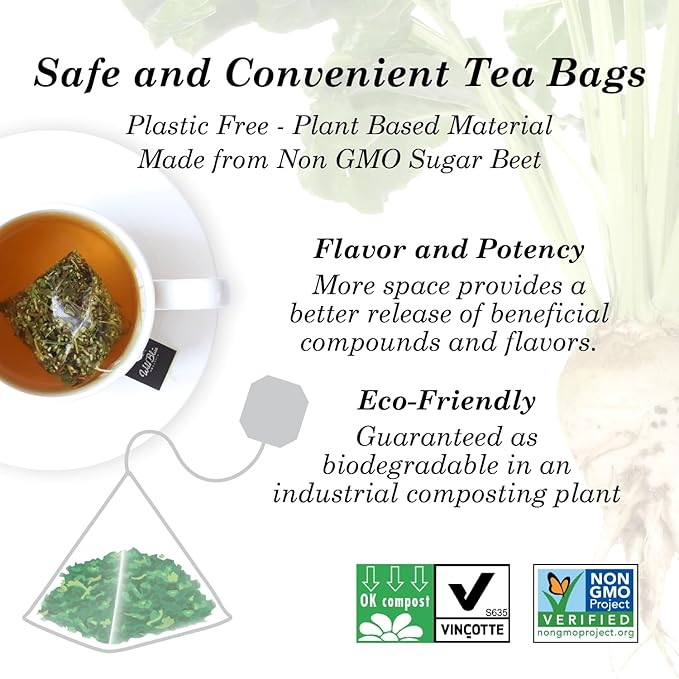 Wild Bliss Organic Wild Thyme Tea - Caffeine Free Respiratory Herbal Support - Pharmacopoeia Potency - 20 Plant Based Tea Bags - Bloomnest