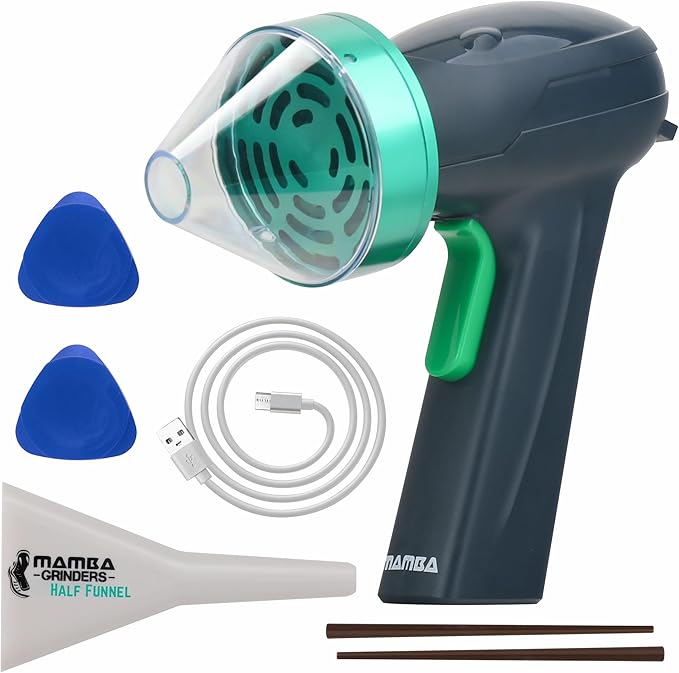 Mamba Monster 3.5g Green USB Electric Herb Grinder. Large Capacity Portable Metal Herbal Machine & Spice Mill for the Kitchen - Bloomnest
