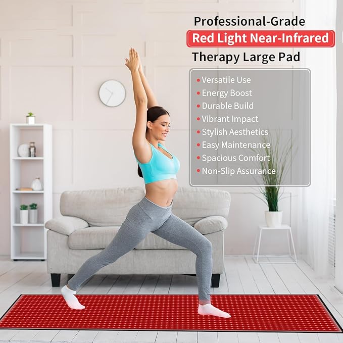 Red Light Therapy Mat for Body Pain Relief,Red Light Therapy Blanket 1280 LEDs Red Near Infrared 660nm 850nm Full Body Pad, 71"x 31" Large Red Light Therapy Pad cabpay