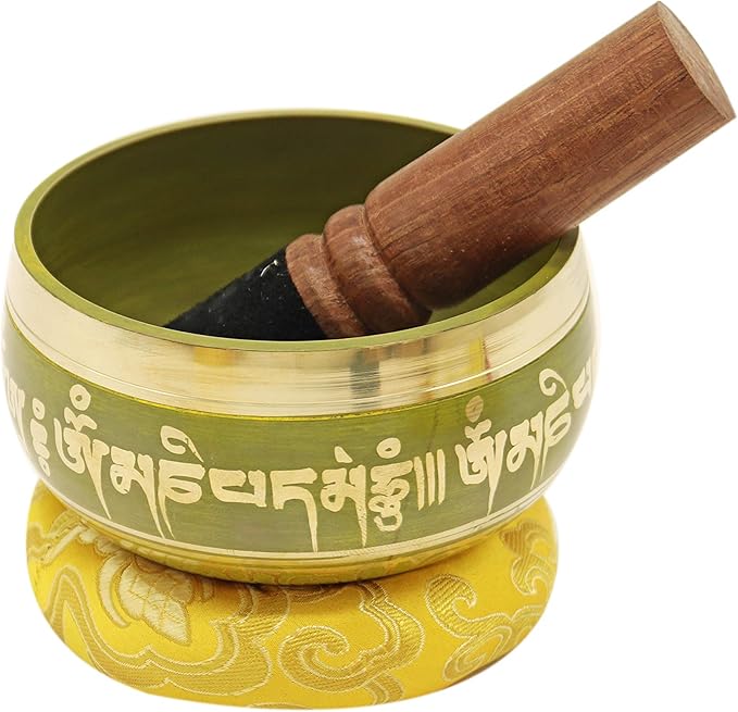 Seven Tibetan Singing Bowls Set - Choose Your Favorite Bowl, Improve Meditation Practice (Solar Plexus Chakra) - Bloomnest