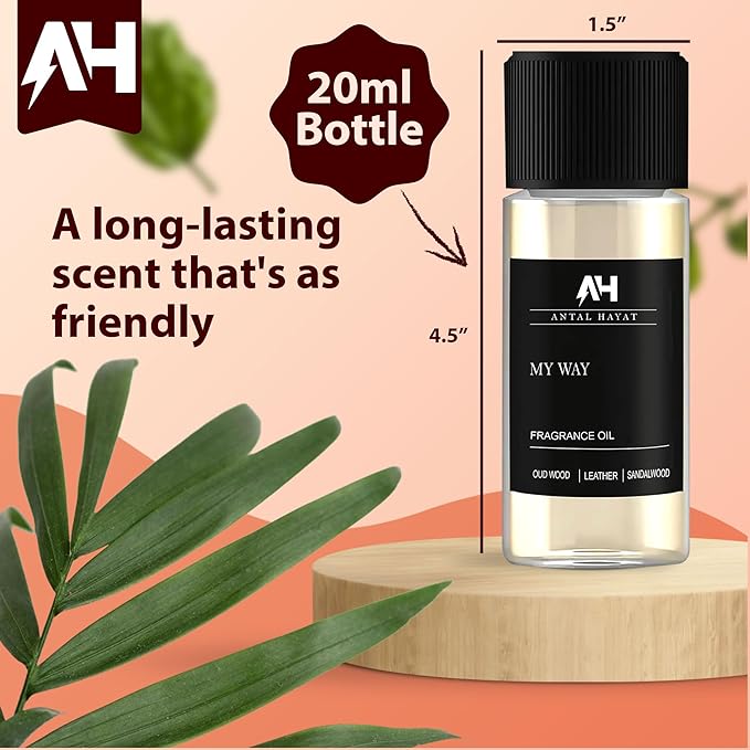 My Way Diffuser Oil 20ml - Antal Hayat Diffuser Oil - Home Luxury Scents - Lemon, Comforting Sandalwood, Warm Cedarwood & Pretty Iris - Aromatherapy Inspired by The One Hotel Miami Beach - Bloomnest