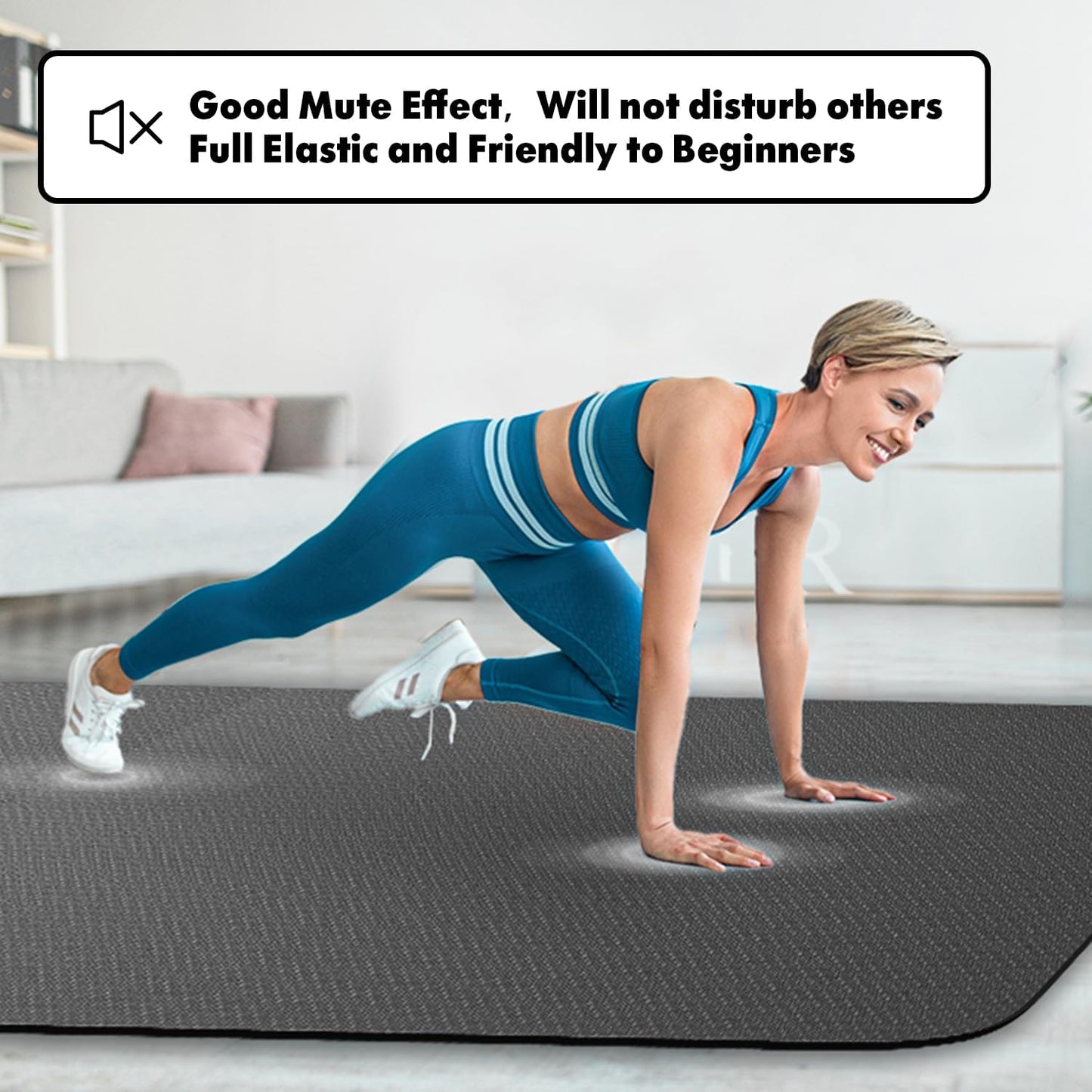 FrenzyBird Large Yoga Mat 6'x 4'（72”x 48”）—1/4" &1/3" Extra Wide Exercise Mat 183cm x 122cm Large Exercise Mat Big Home Yoga Mat Pilates Mat,Non Slip,Thick,TPE Workout Mat,for Women & Men, Yoga, Pilates, Gym and Floor Workouts Pilates