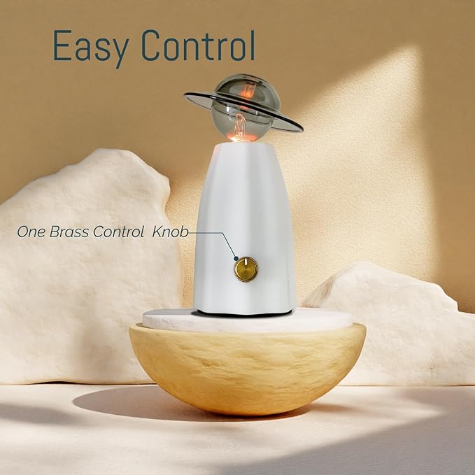 Scarecrow Waterless Essential Oil Diffuser Glass Nebulizing Diffuser for Large Room Wireless Portable Rechargeable Aroma Diffuser Glass Aromatherapy Diffuser for Home Office Yoga Spa Gift of Fragrance CHEZARTEMIS