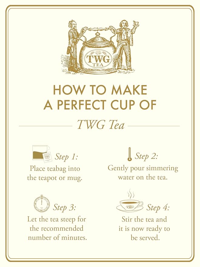 TWG Tea | Midnight Hour Tea | Black Tea | Fragrant Tropical Fruits | 15 Hand Sewn Cotton Teabags | Gift Set