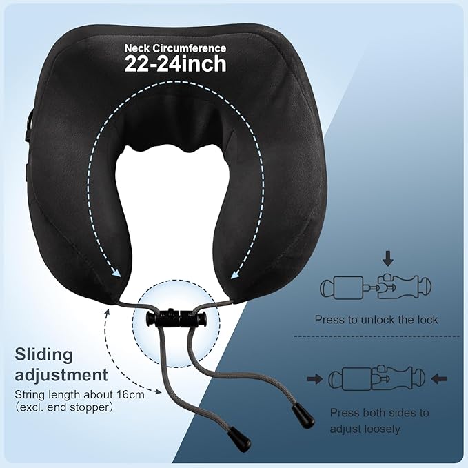 Electric Neck Massager,Portable Heated Kneading Massage Cushion Pillow,Rechargeable Shoulder Neck U-Shaped Massage Shiatsu,for Pain Relief at Home,Car,Office,Travel(Black) - Bloomnest