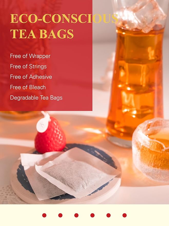 GLDNT Organic Black Tea Bags, Natural Organic Black Tea, Smooth & Mellow Flavor, Caffeinated, Hot & Iced Tea, 100 Count - Bloomnest
