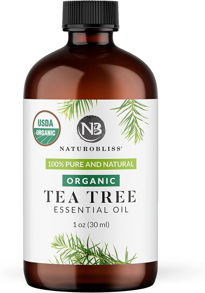 NaturoBliss Organic Tea Tree Essential Oil, 100% Pure Therapeutic Grade, Premium Quality Tea Tree Oil, 1 fl. Oz / 30 ml - Perfect for Aromatherapy and Relaxation (Tea Tree, 30ml) - Bloomnest