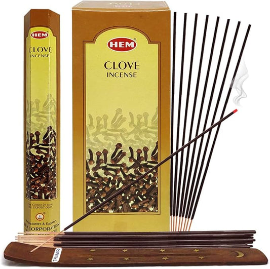 Clove Incense Sticks and Incense Stick Holder Bundle Insence Insense Hem Incense Sticks
