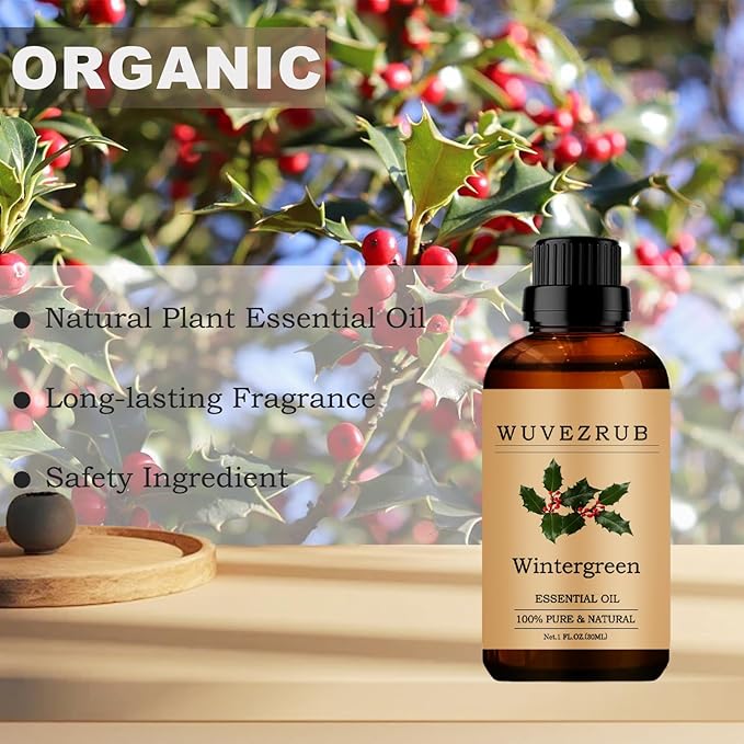 Wintergreen Essential Oils, 30ML Pure and Natural Essential Oil for Aromatherapy Diffuser - Wintergreen / 1 Fl Oz - Bloomnest
