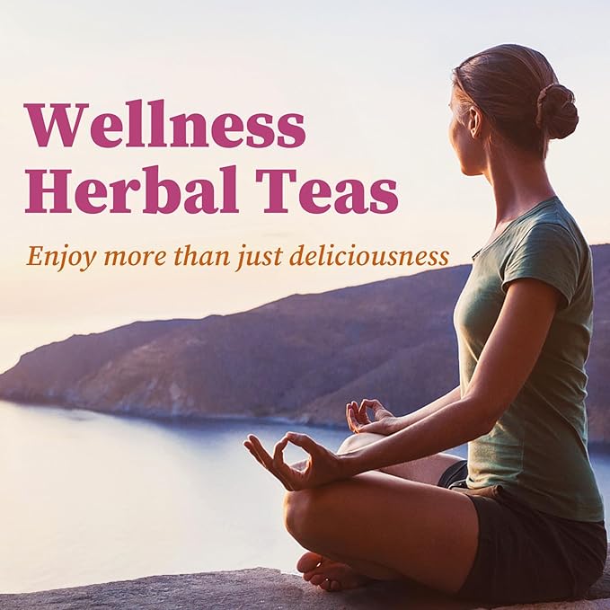 Fullchea - Red Clover Tea Bags, 50 Teabags - Pure Red Clover Herb - Non-GMO - Caffeine-Free - Rich in Antioxidants & Supports Wellness - Bloomnest