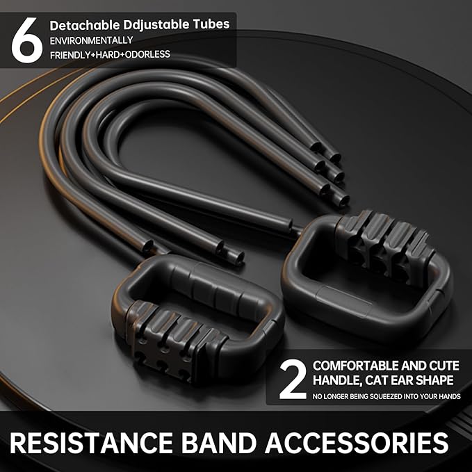 Resistance Bands with Handles, Single Resistance Bands, Exercise Bands with Comfortable Handles, Resistance Training, Physical Therapy, Home Workouts, Fitness, Pilates - Bloomnest