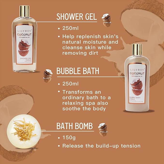 Valentines Day Gifts for Women and Men - 8-Piece Luxury Bath & Body Gift Set for Women Self Care Kit Spa Gift Baskets | Mothers Day Gifts for Mom, Birthday, Christmas Gift, All Occasion Present